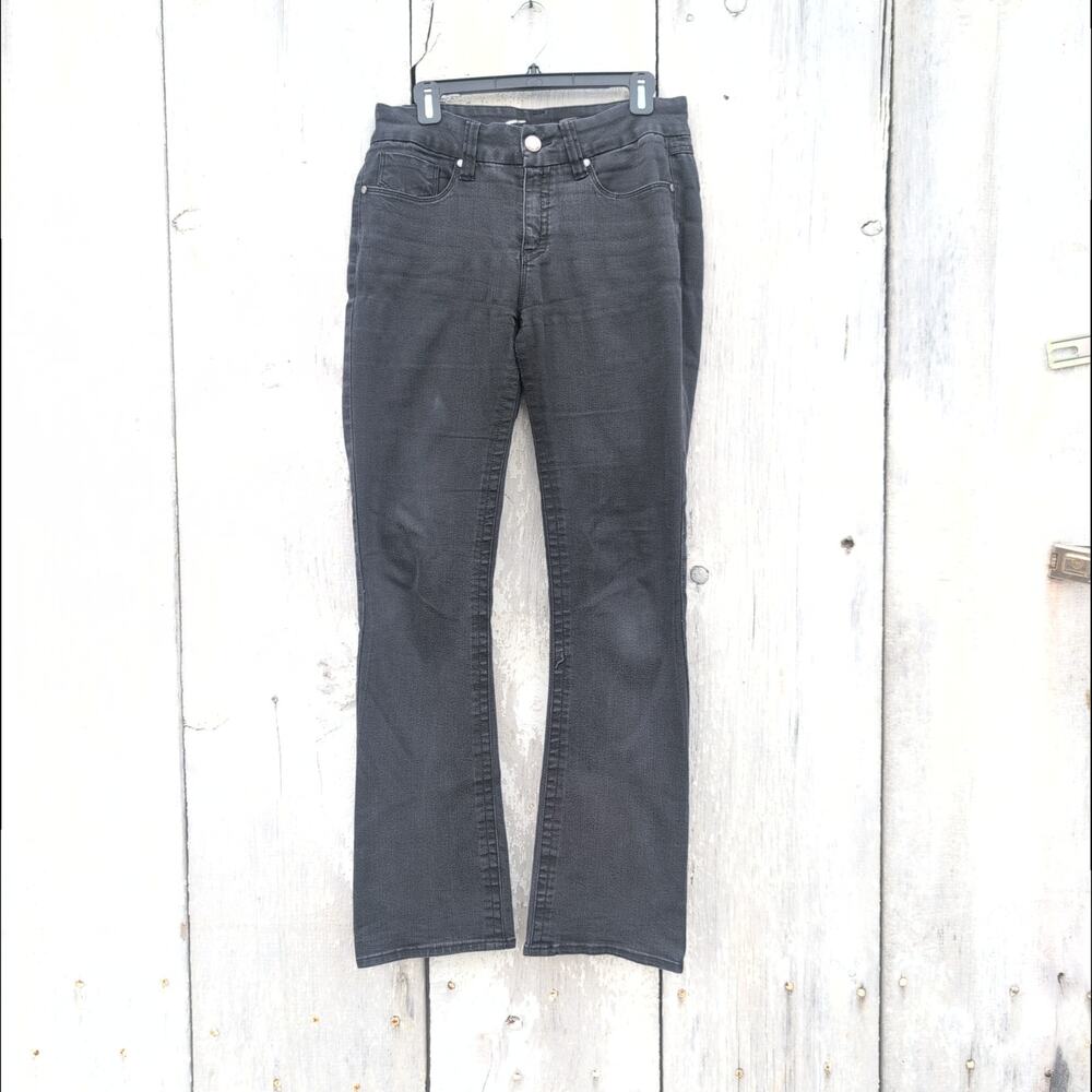 Seven For All Mankind Tummyless MidRise Relaxed Bootcut Jeans Black Women's 8x33